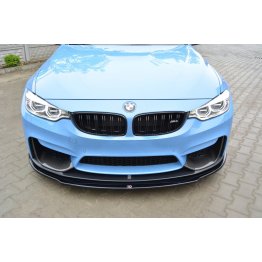 Накладка сплиттер на передний бампер на BMW M4 F82 M-Performance